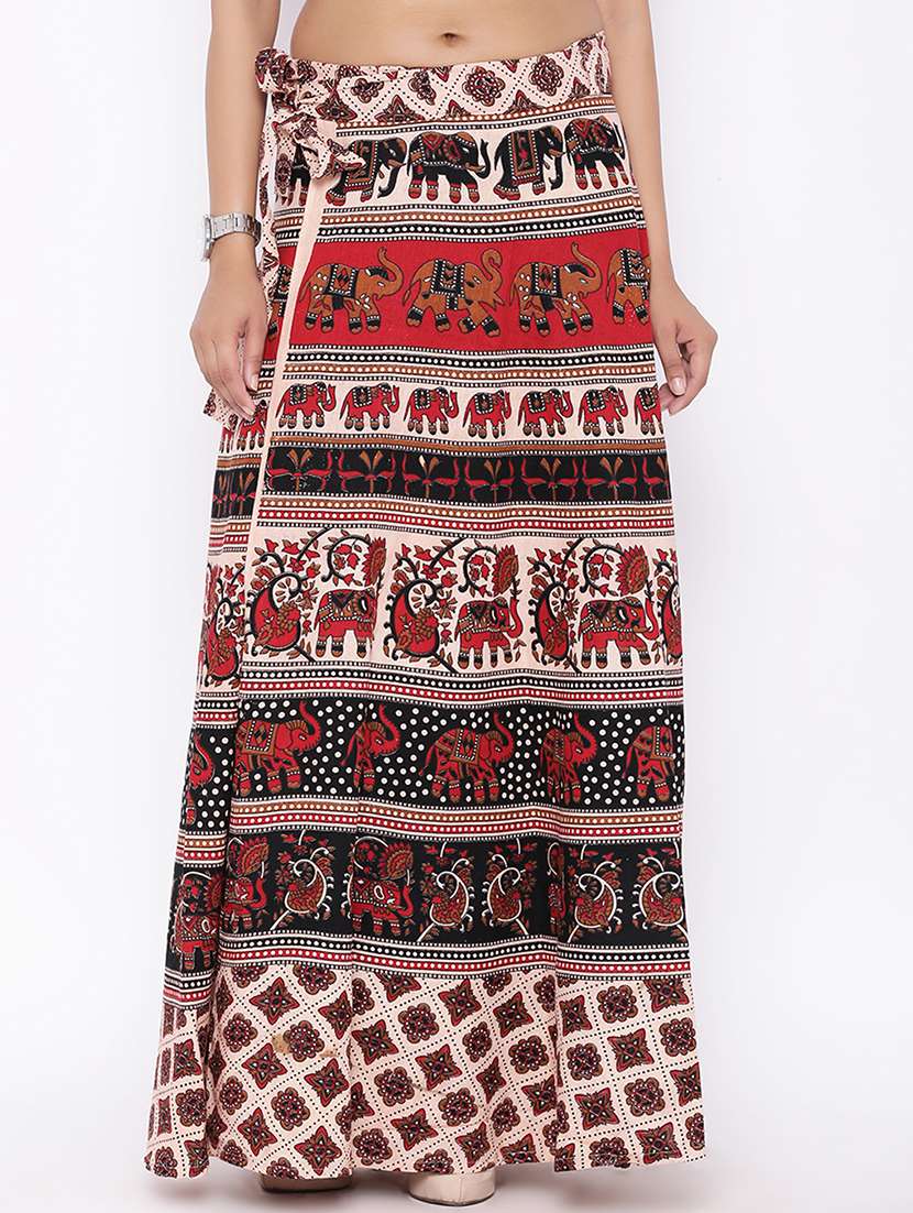 printed long skirt