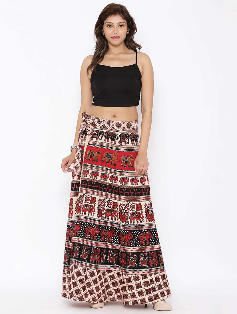 printed long skirt - 16791053 -  Standard Image - 3