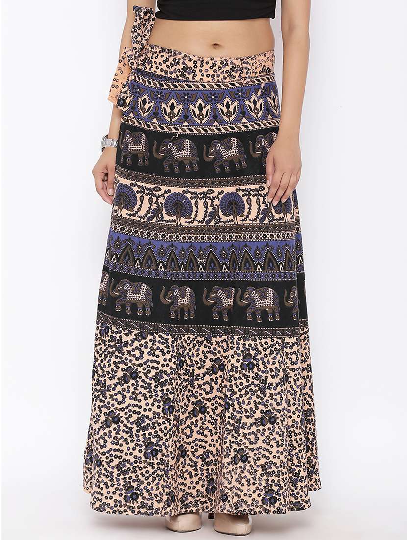 printed long skirt