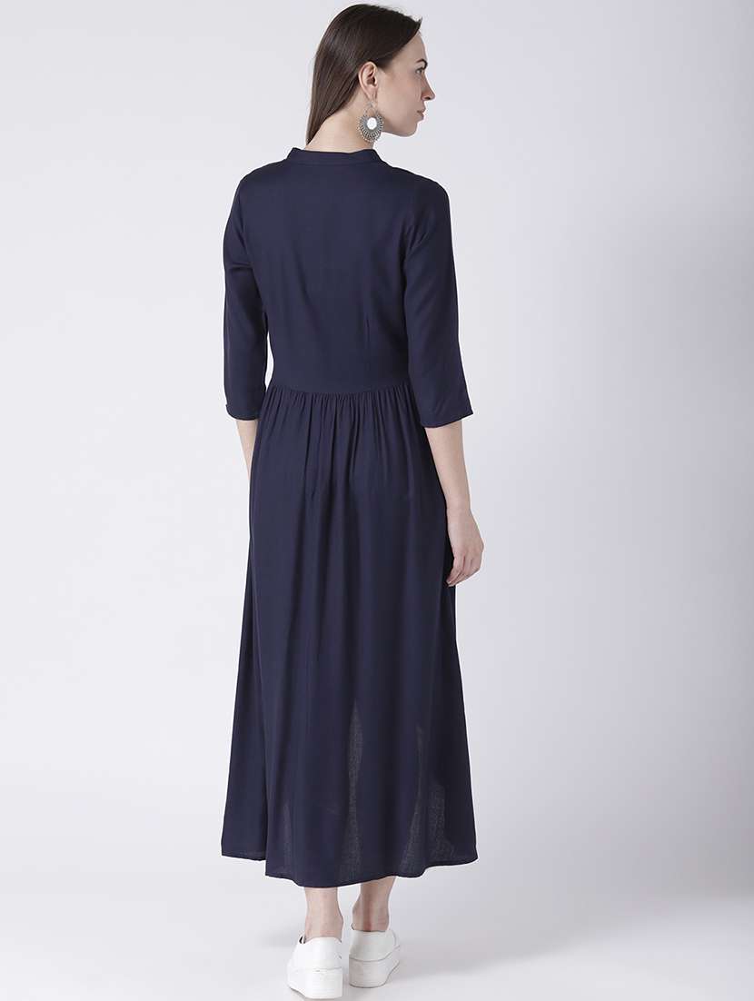 Embroider Detail High Low Dress 