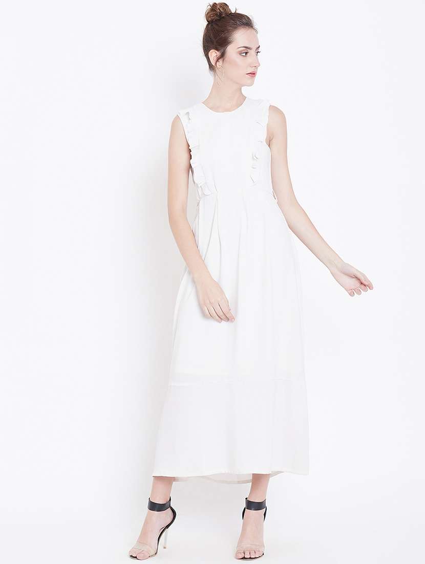 women's fit & flare solid dress - 16792329 -  Standard Image - 3