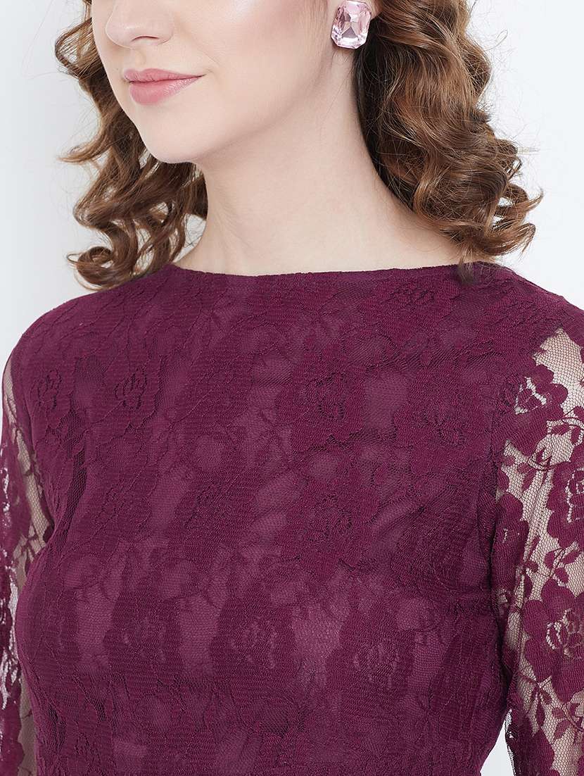 women's fit & flare self design dress - 16792411 -  Standard Image - 3