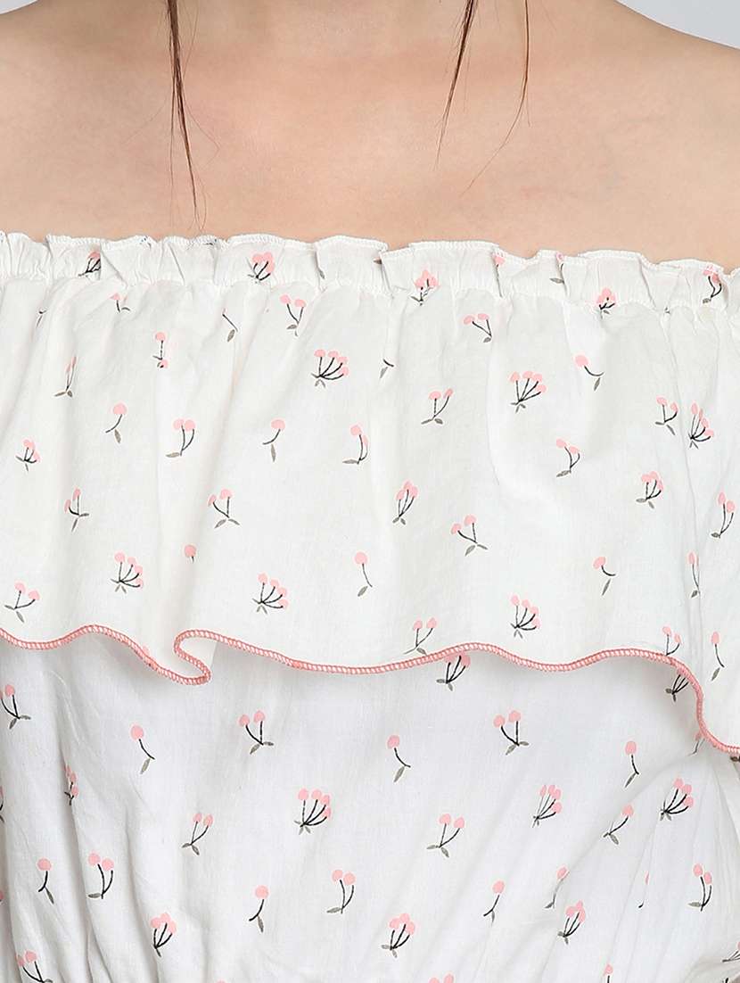 off shoulder floral a-line dress  - 16792432 -  Standard Image - 3