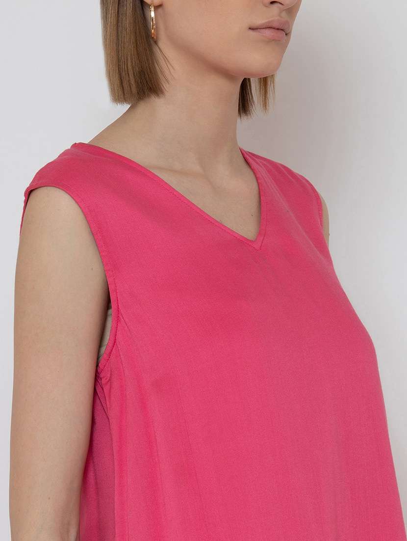 women's asymmetric solid dress - 16792433 -  Standard Image - 3