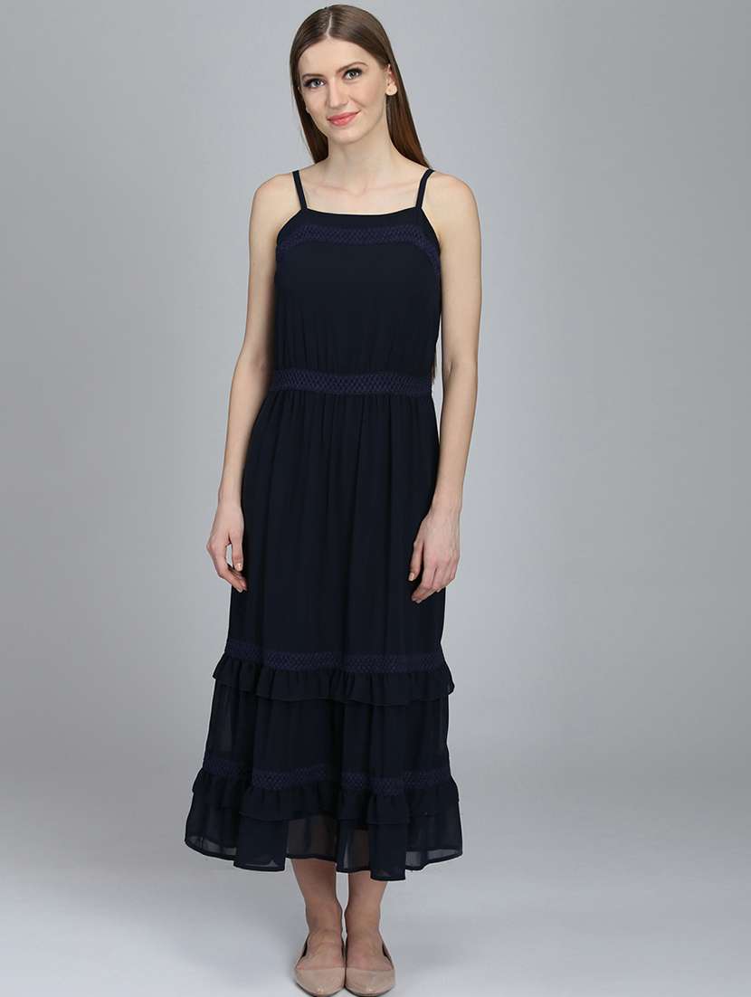 women's layered solid dress