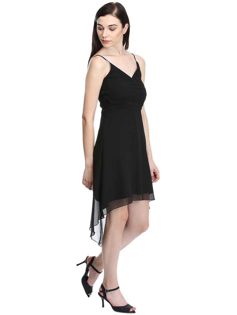 women's high low solid dress - 16792517 -  Standard Image - 3