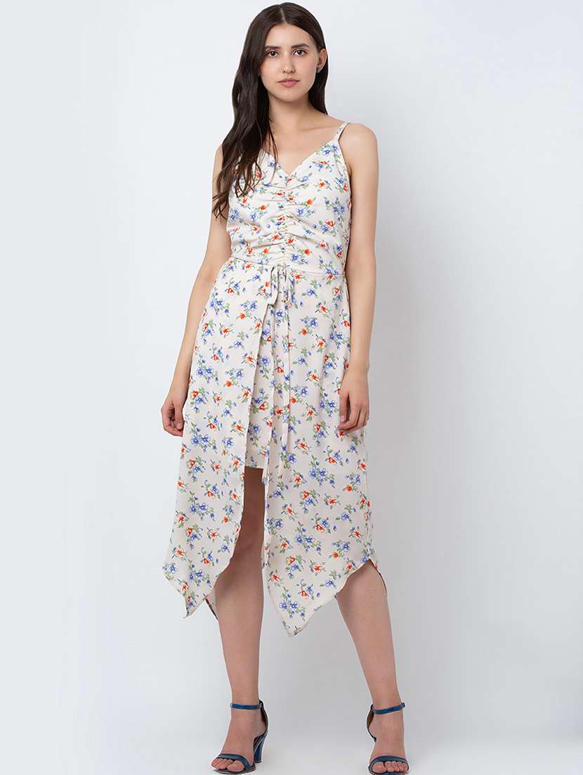 women's asymmetric floral dress