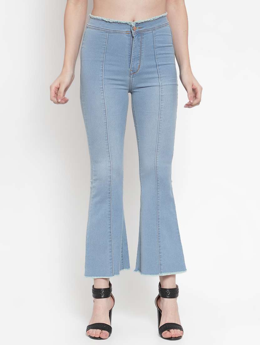 frayed hem high rise jeans