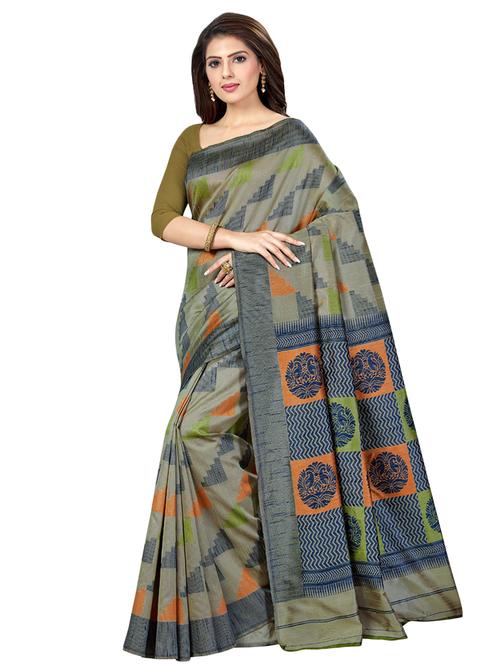 geometrical banarasi saree with blouse - 16795924 - Standard Image - 0