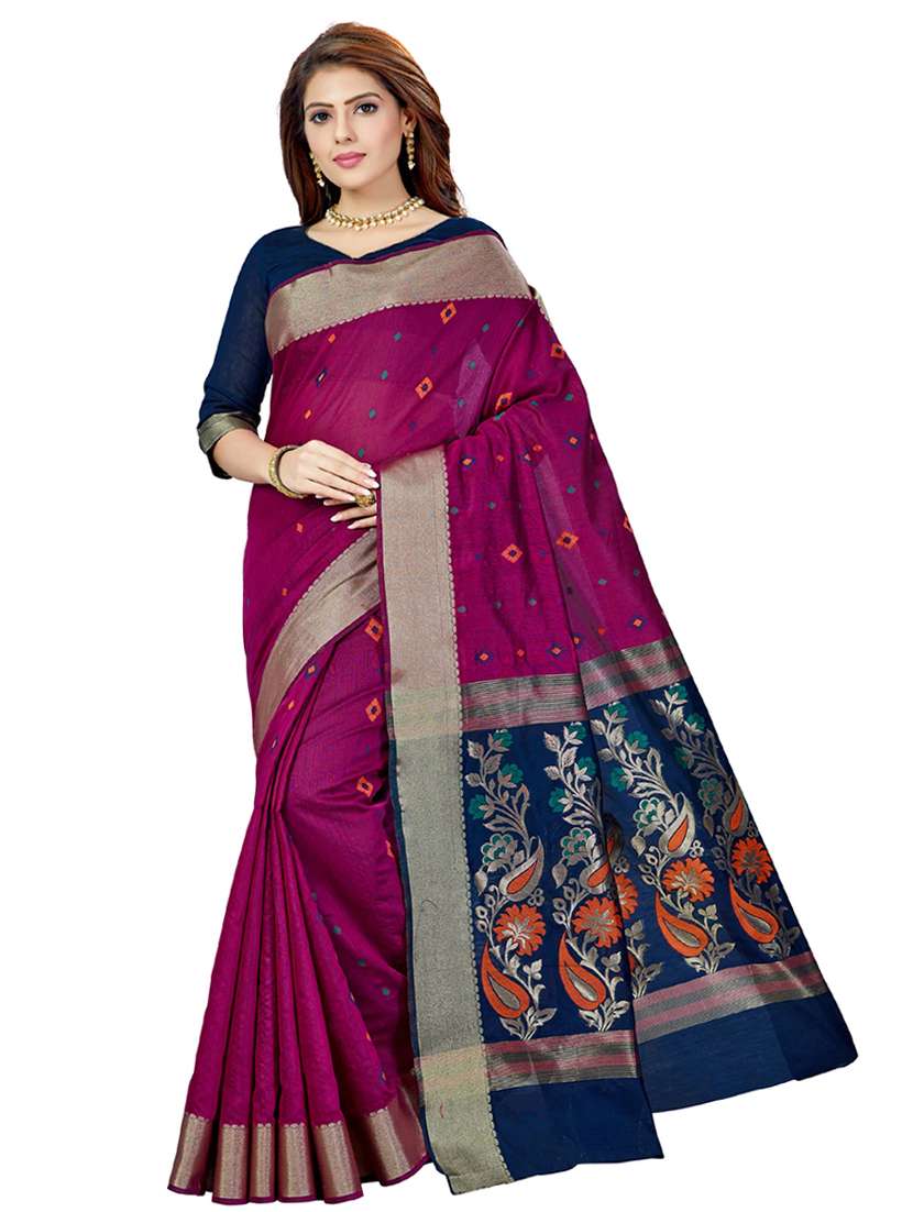 self design banarasi saree with blouse
