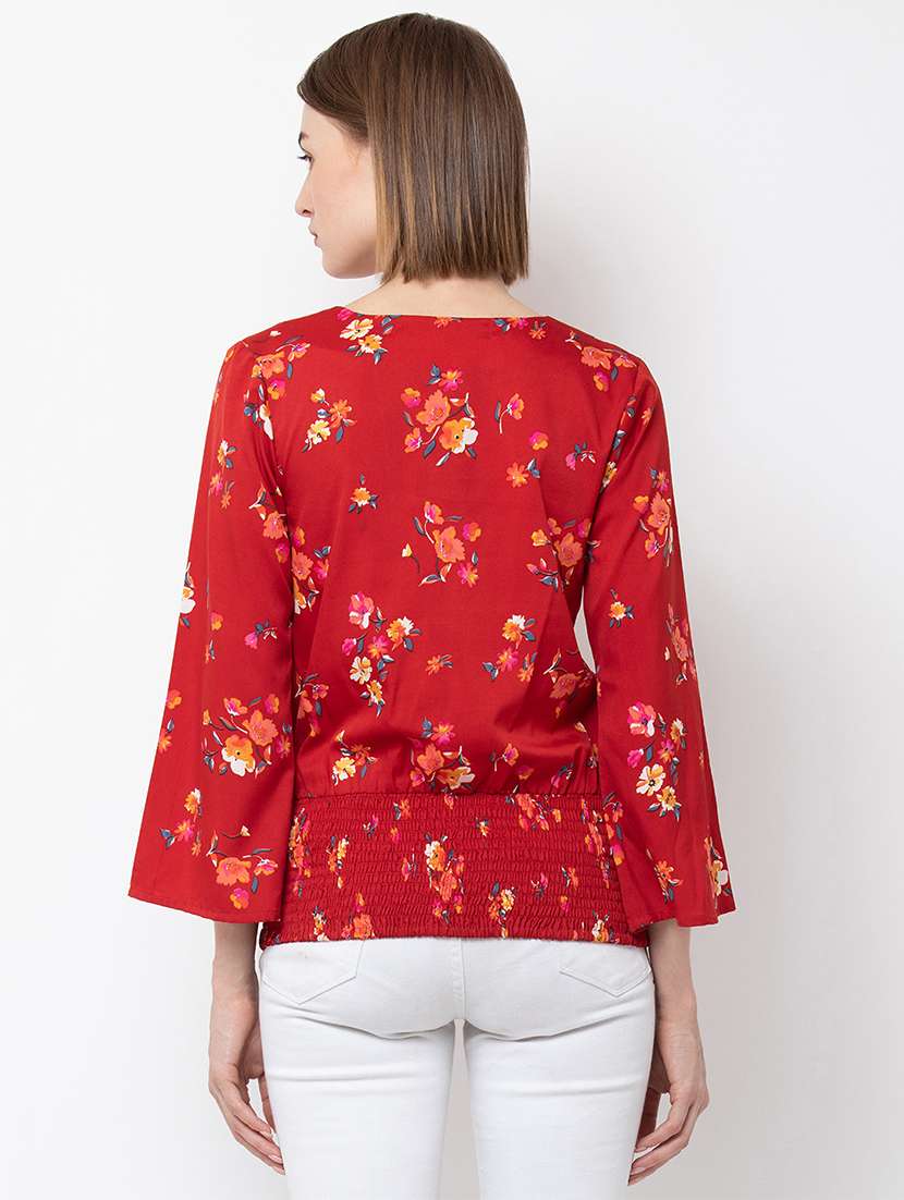 women's straight v neck top - 16796188 -  Standard Image - 3