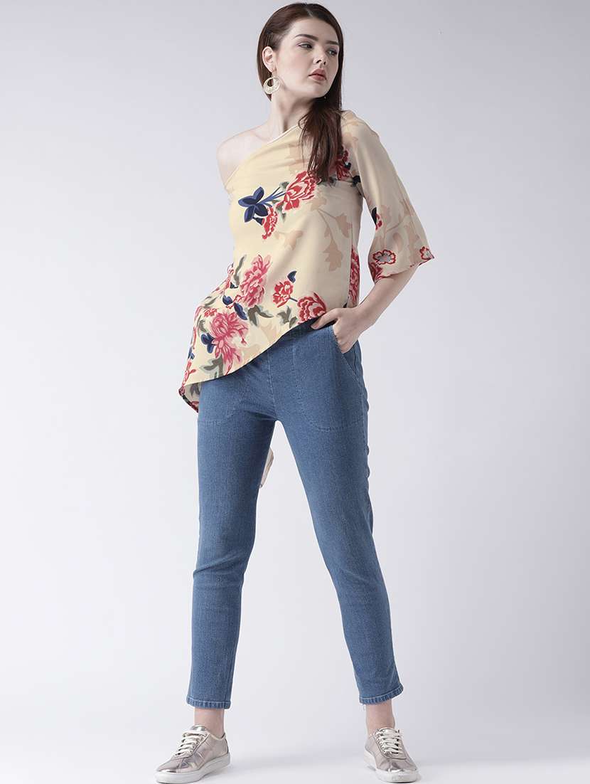 women's asymmetric single shoulder top - 16796203 -  Standard Image - 3