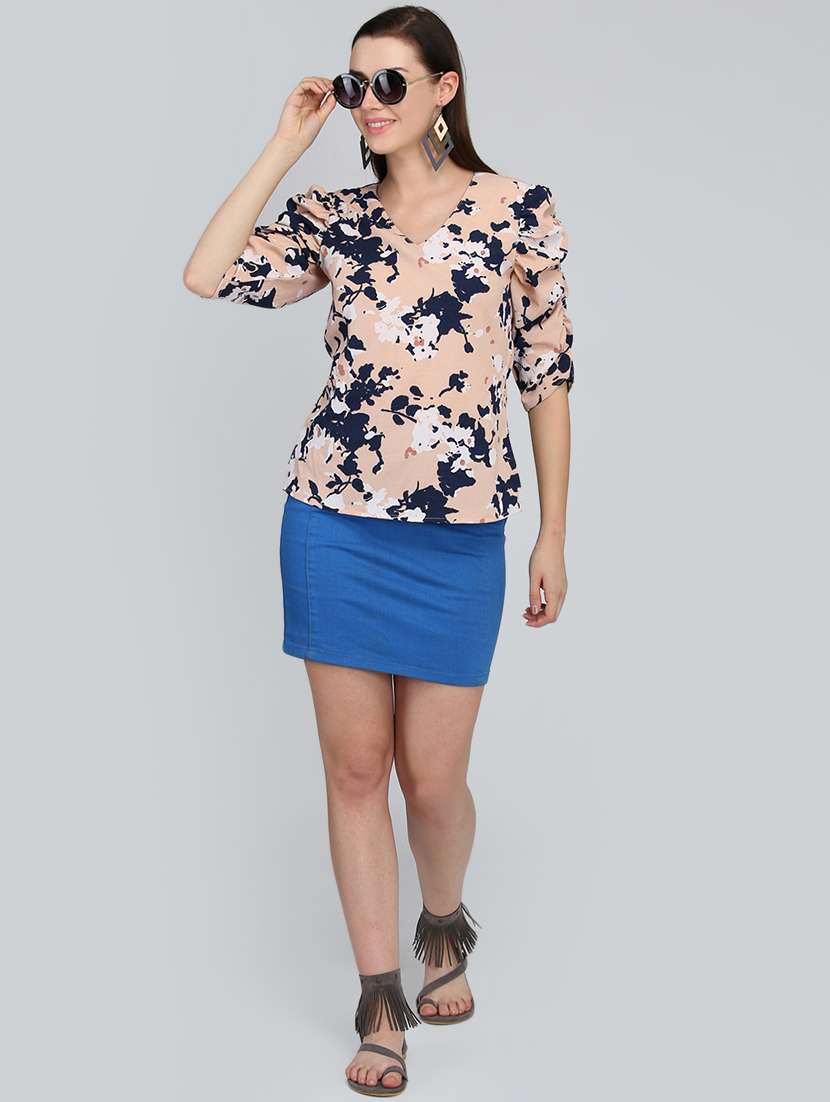 women's straight v neck top - 16796207 -  Standard Image - 3