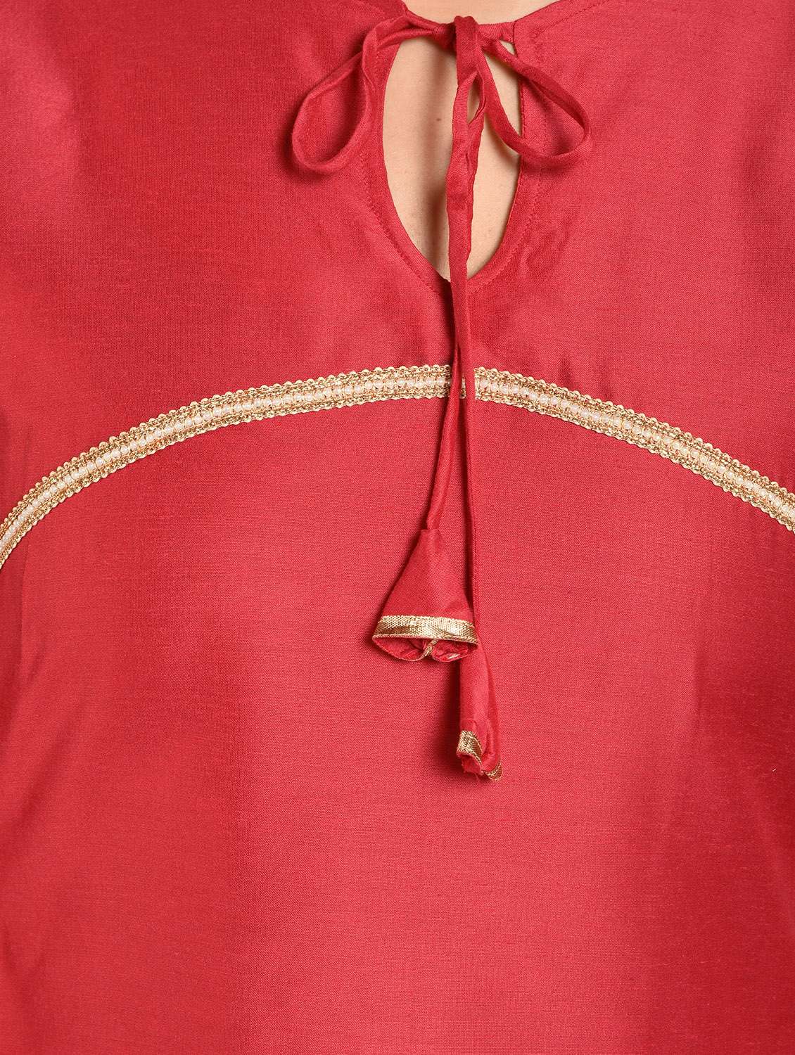 solid a-line kurta - 16797523 -  Standard Image - 5