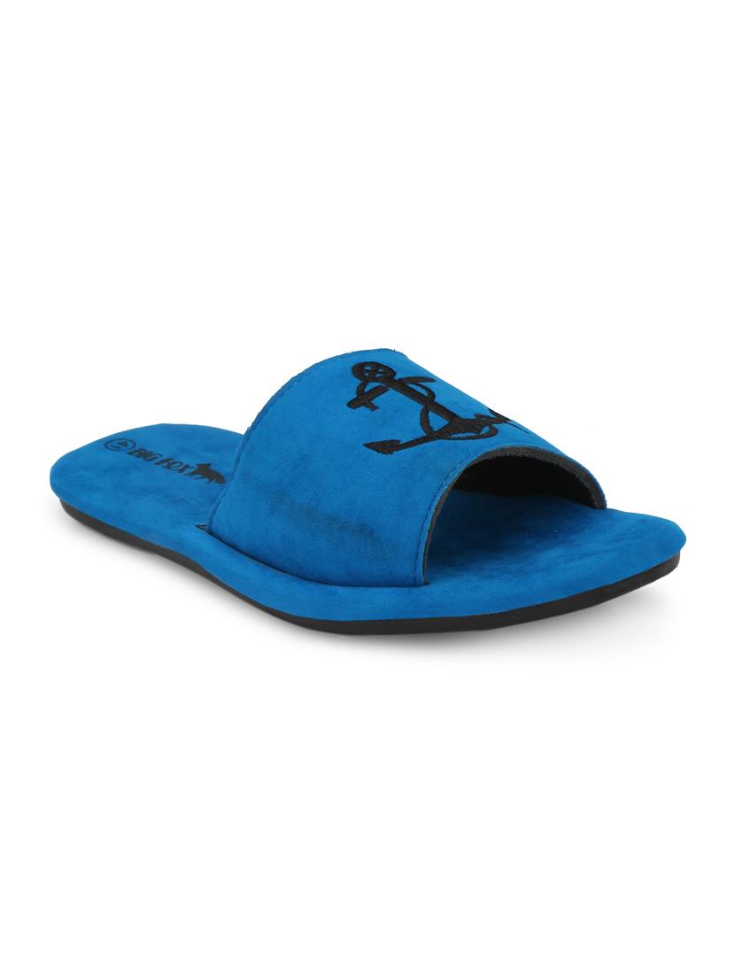 blue suede slip on flip flops - 16798322 -  Zoom Image - 0