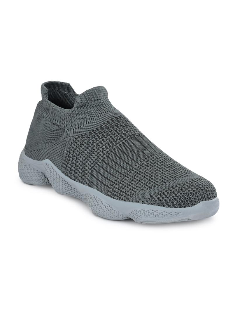 grey fabric slipon sport shoes - 16798327 -  Zoom Image - 0