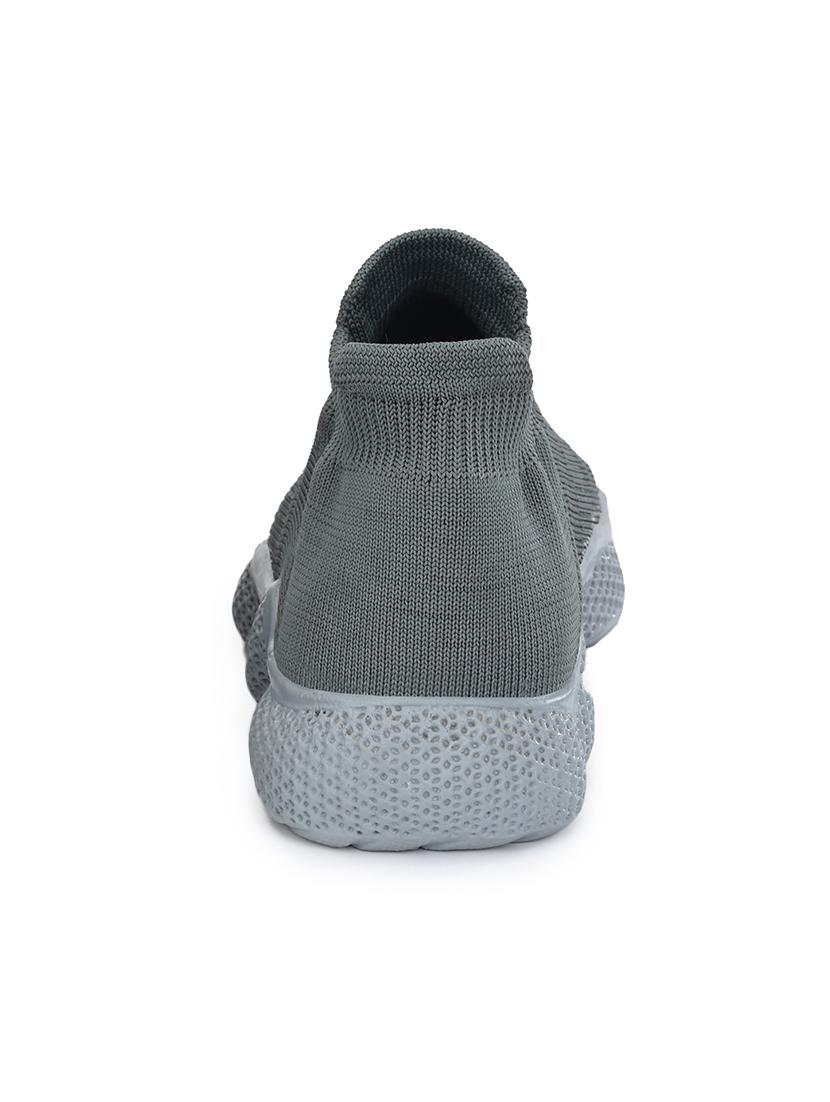 grey fabric slipon sport shoes - 16798327 - Standard Image - 3