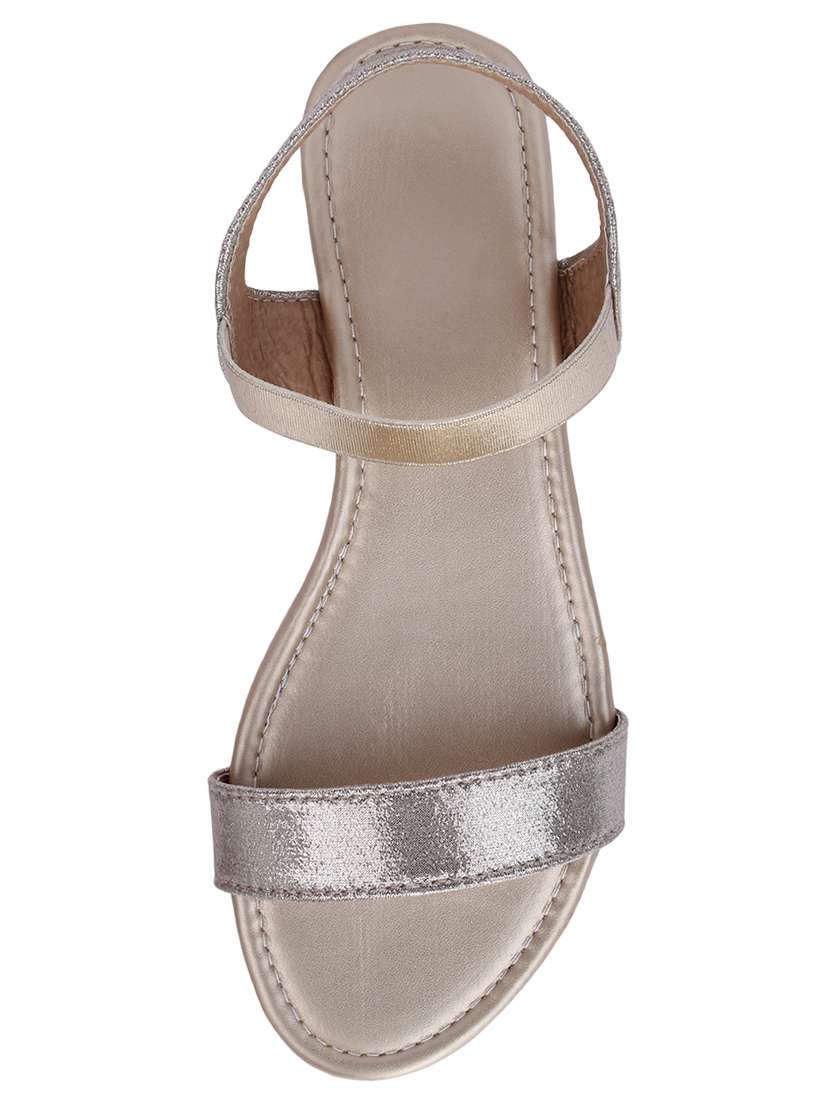 gold back strap sandals - 16798371 -  Standard Image - 3