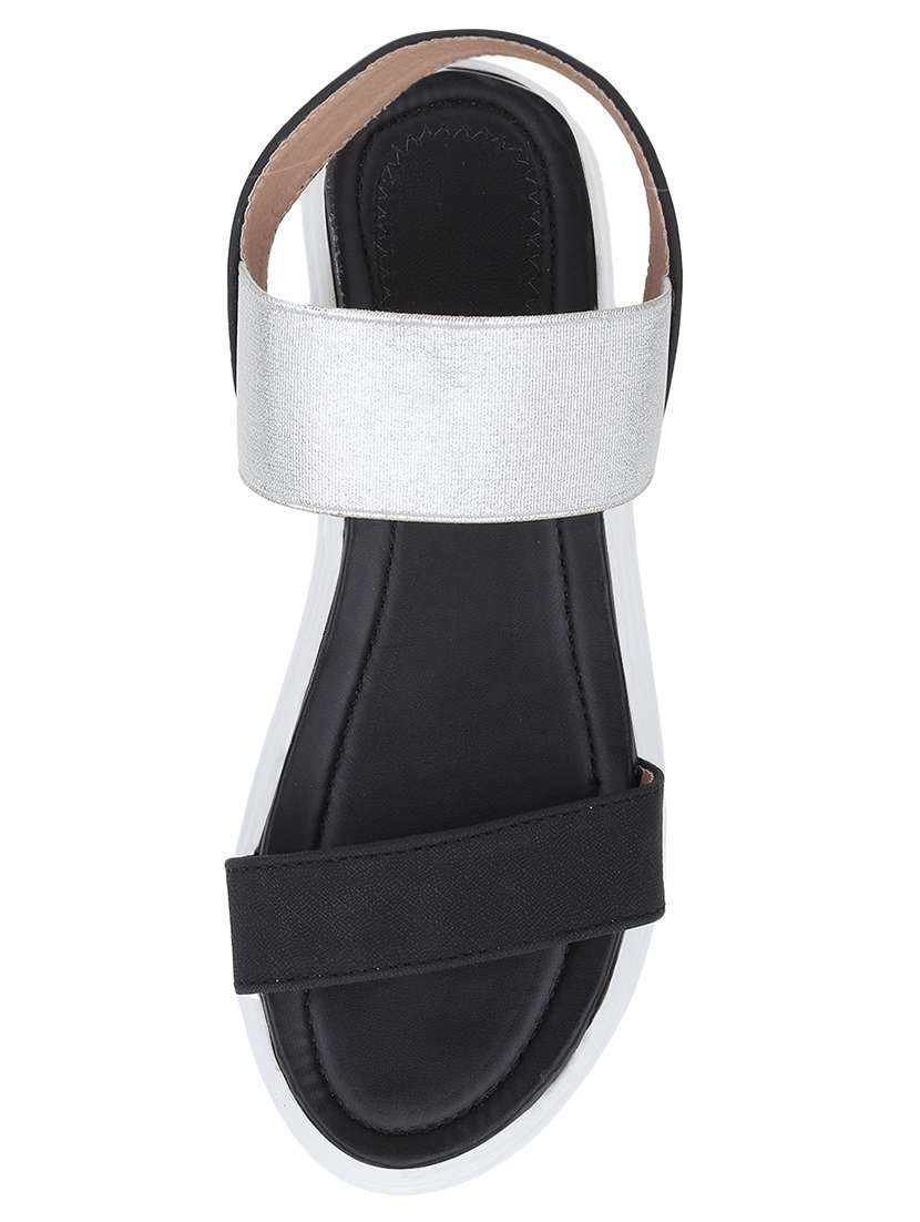 black flat forms sandals - 16799132 -  Standard Image - 3