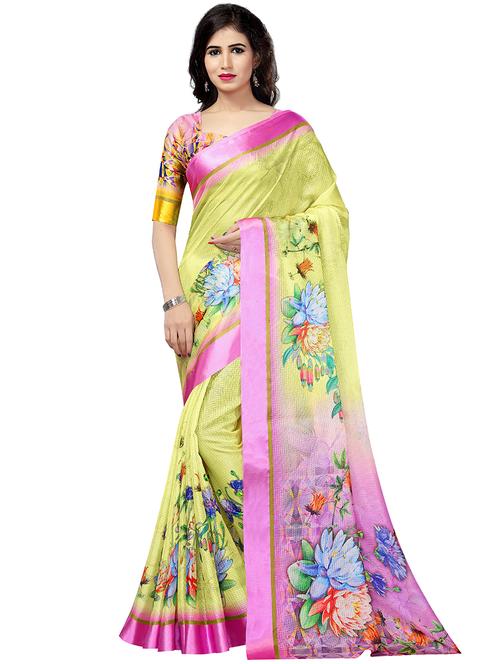 floral printed saree with blouse - 16805460 -  Standard Image - 0