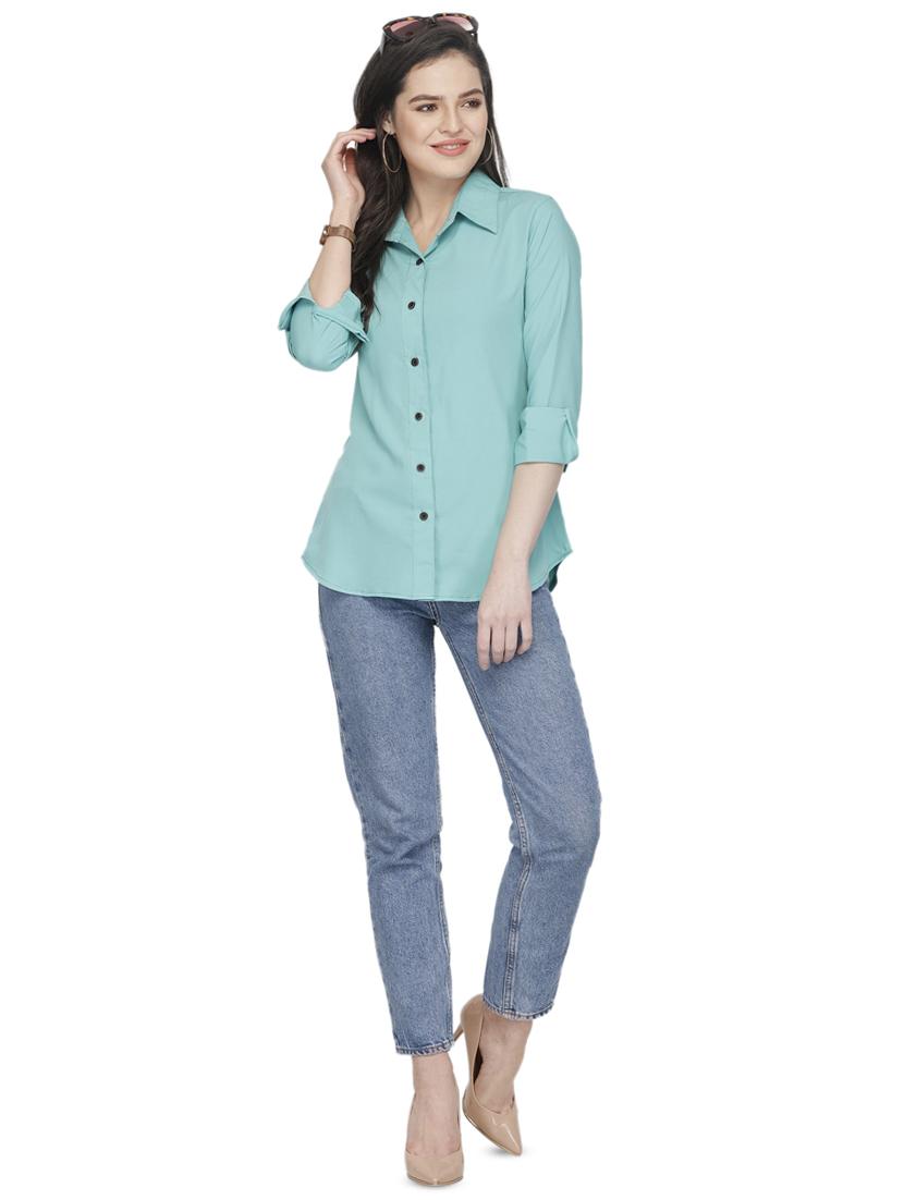 roll up sleeved solid shirt - 16806369 - Standard Image - 3
