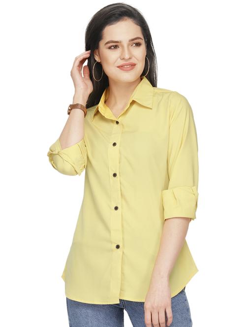 roll up sleeved solid shirt - 16806370 - Standard Image - 0