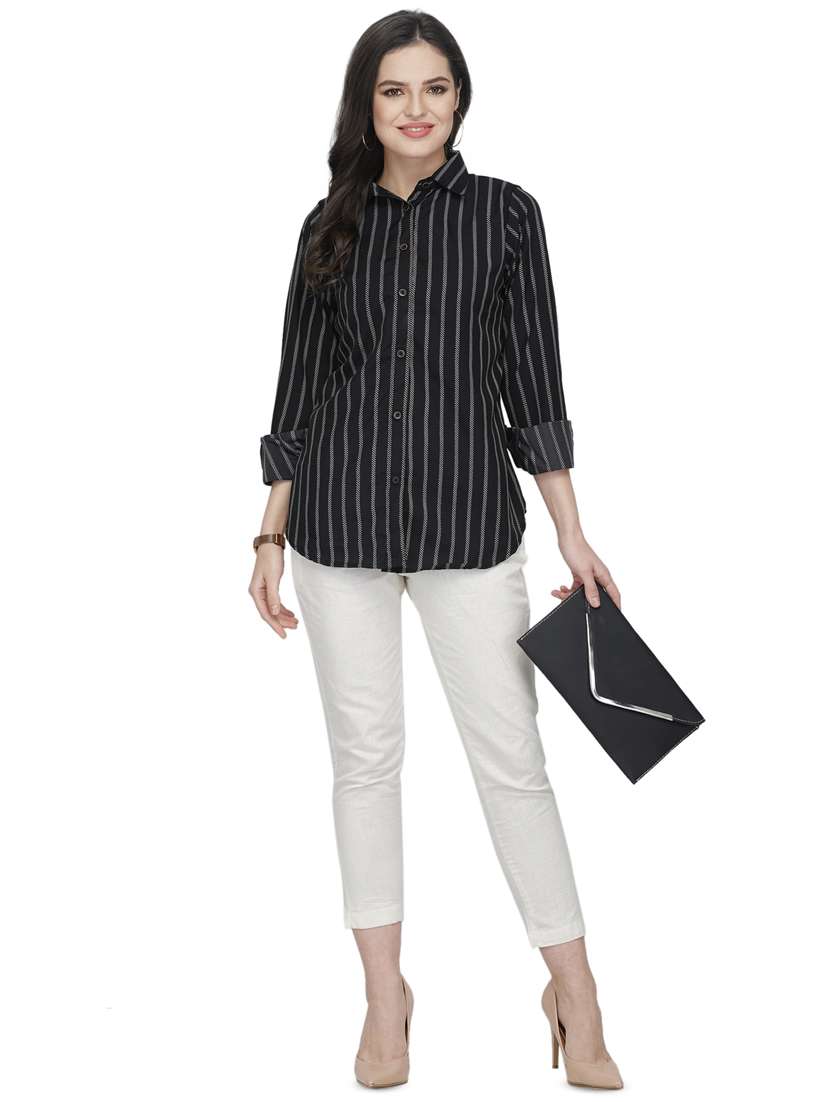 roll up sleeved striped shirt  - 16806374 -  Standard Image - 3