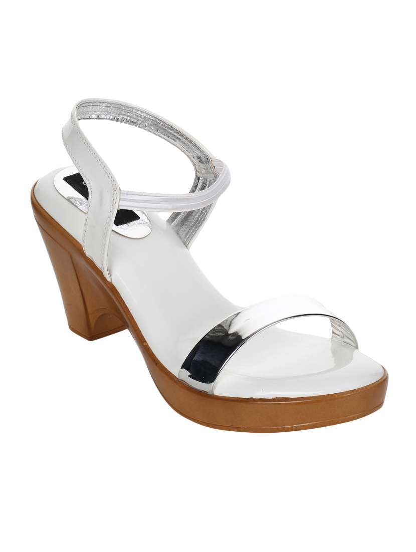 silver back strap sandals