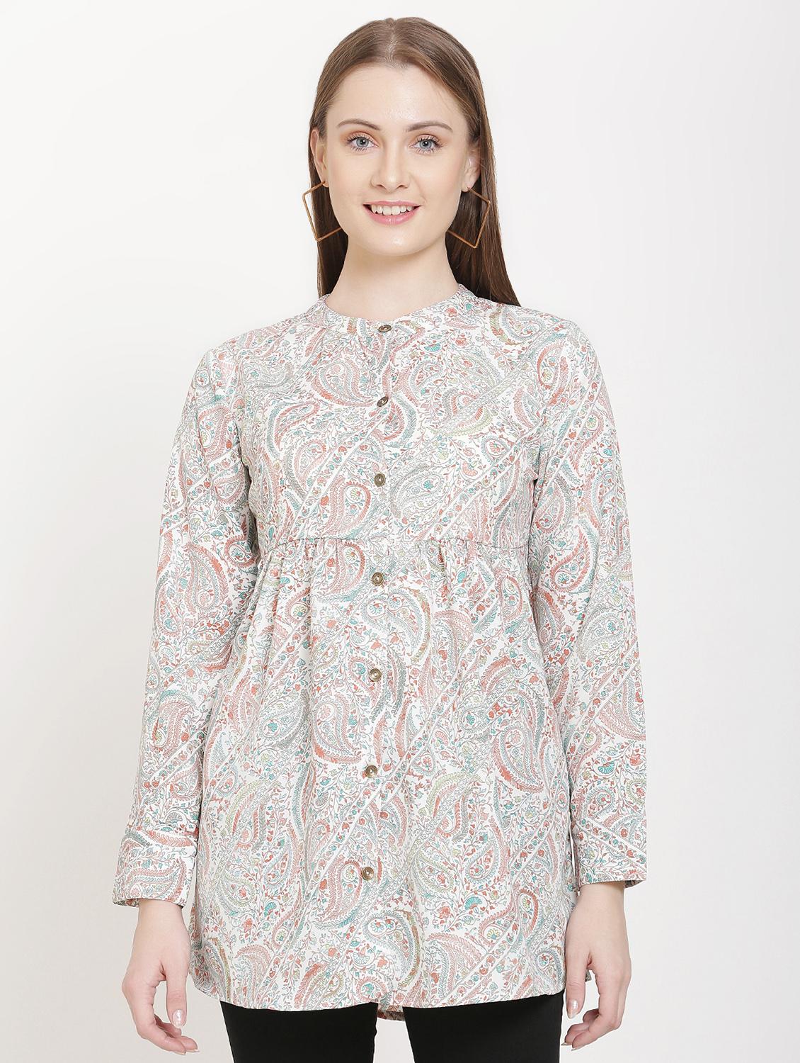 paisley printed a-line kurta - 16808419 - Zoom Image - 0
