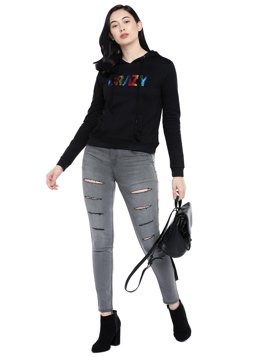 quirky text hooded sweatshirt - 16809607 - Standard Image - 3