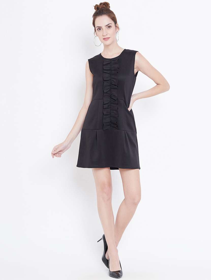 women's fit & flare solid dress - 16810035 -  Standard Image - 3