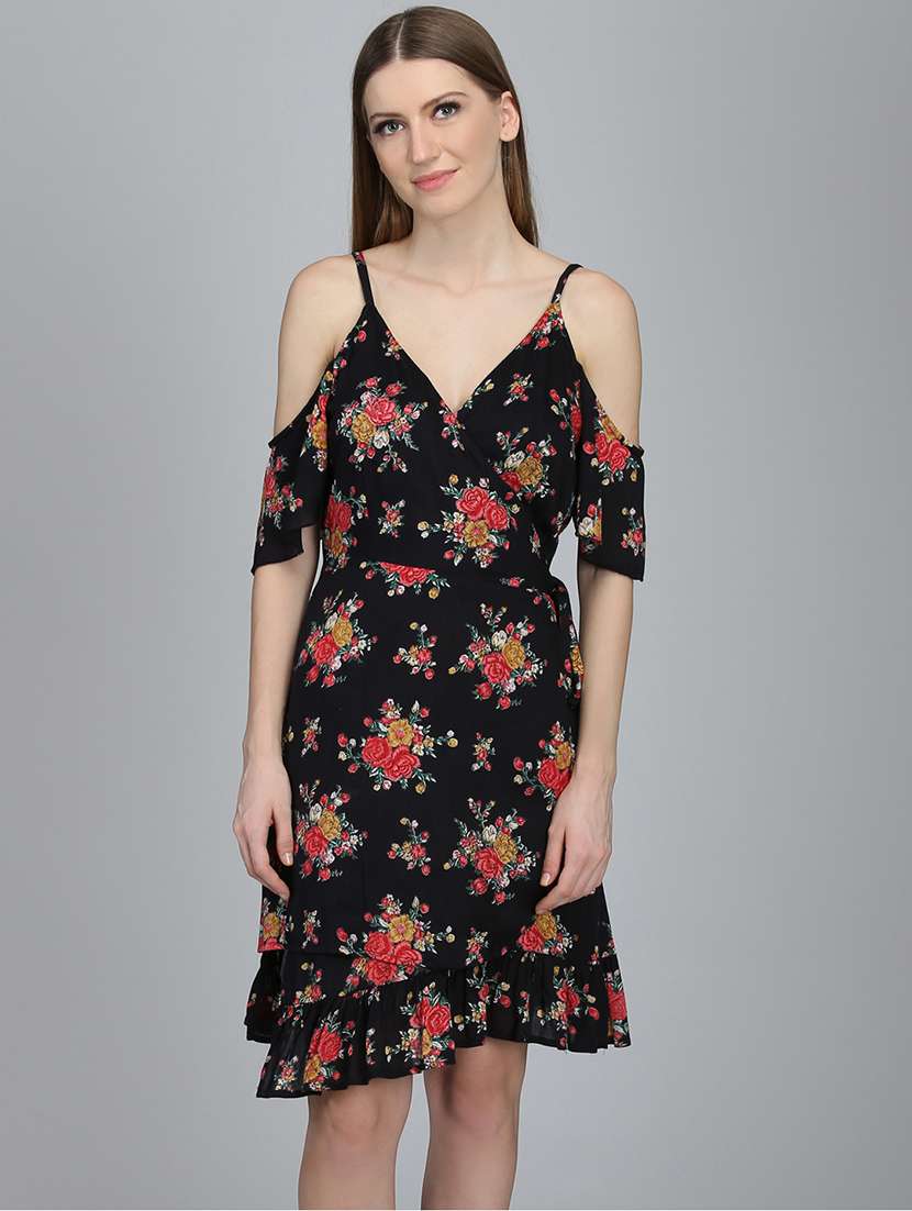 women's wrap floral dress