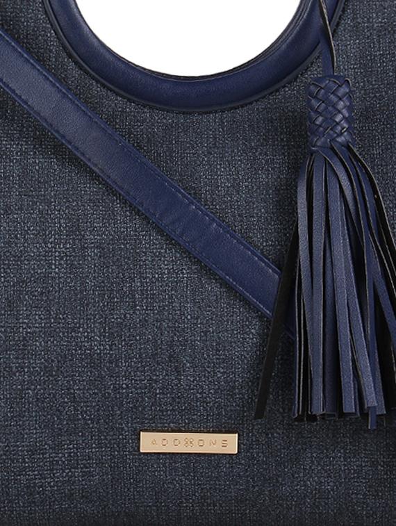 blue leatherette regular handbag - 16810346 - Standard Image - 3