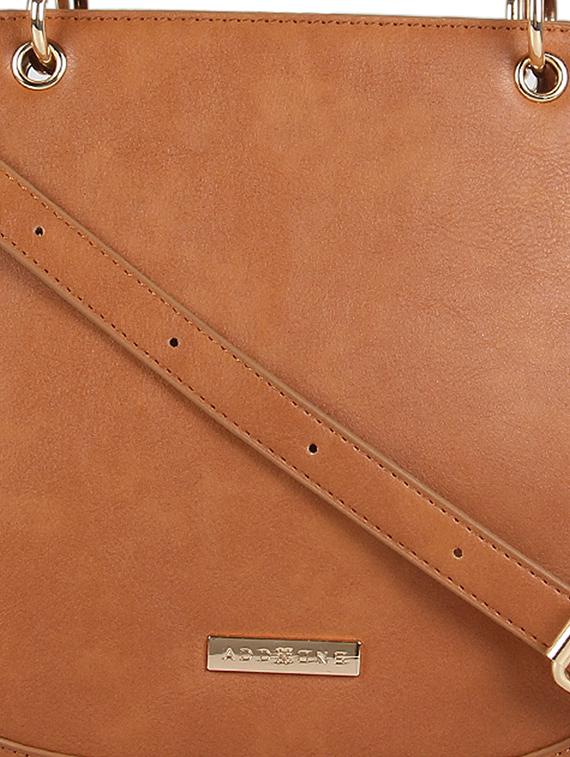 tan leatherette regular handbag - 16810350 - Standard Image - 3