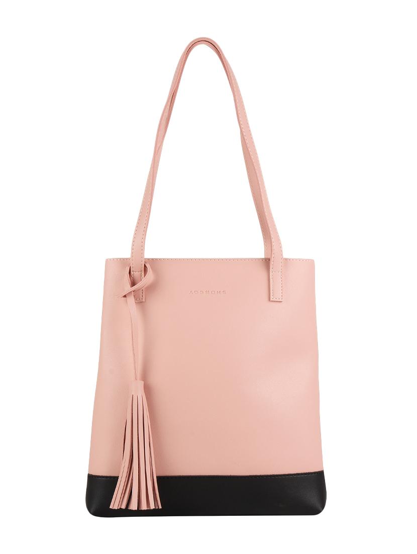 pink leatherette regular tote - 16810354 - Zoom Image - 0
