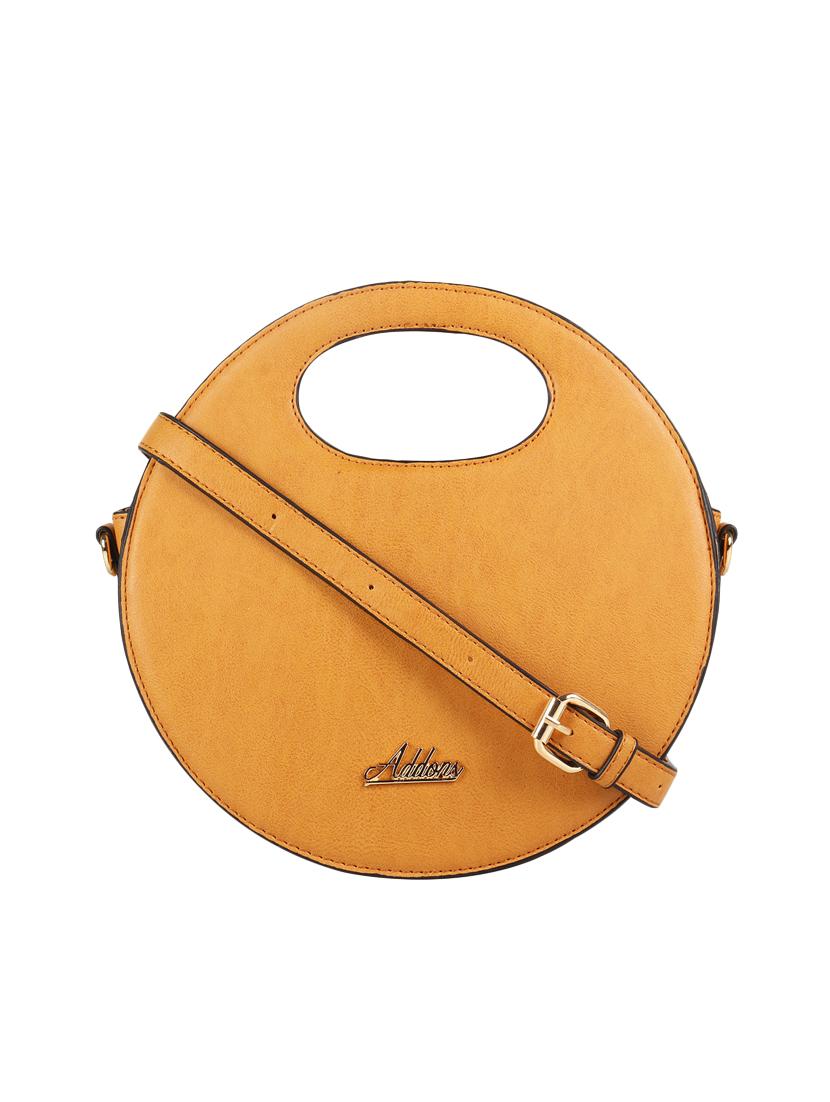 yellow leatherette regular sling bag - 16810357 - Zoom Image - 0
