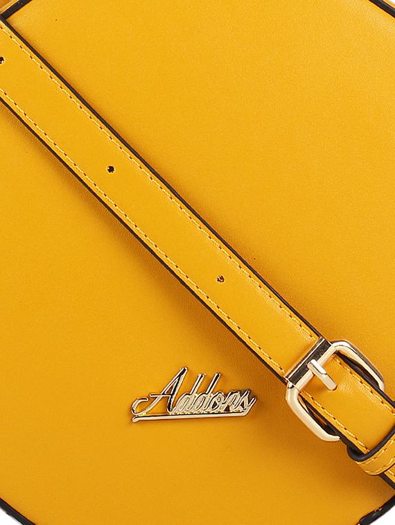yellow leatherette regular sling bag - 16810360 - Standard Image - 3