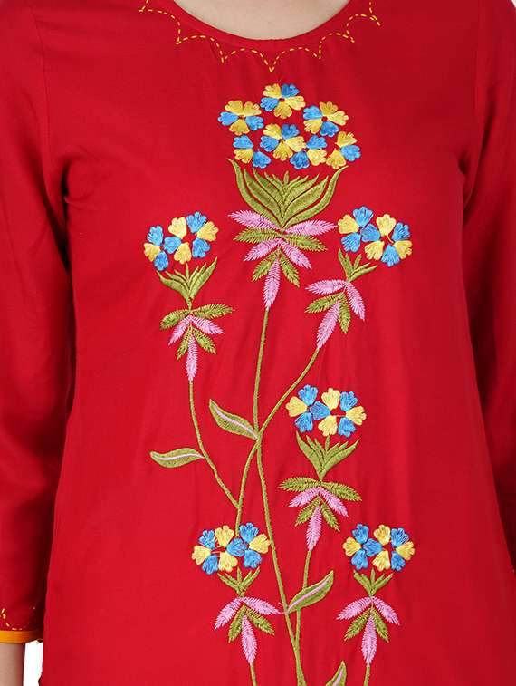 women's straight kurta - 16810422 -  Standard Image - 3