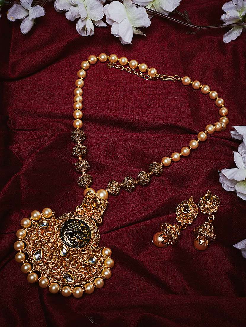 gold metal bridal necklace
