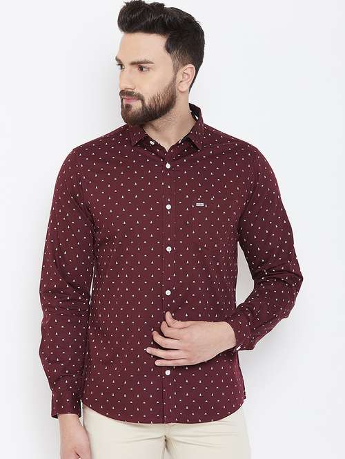 red printed casual shirt - 16812508 -  Standard Image - 0