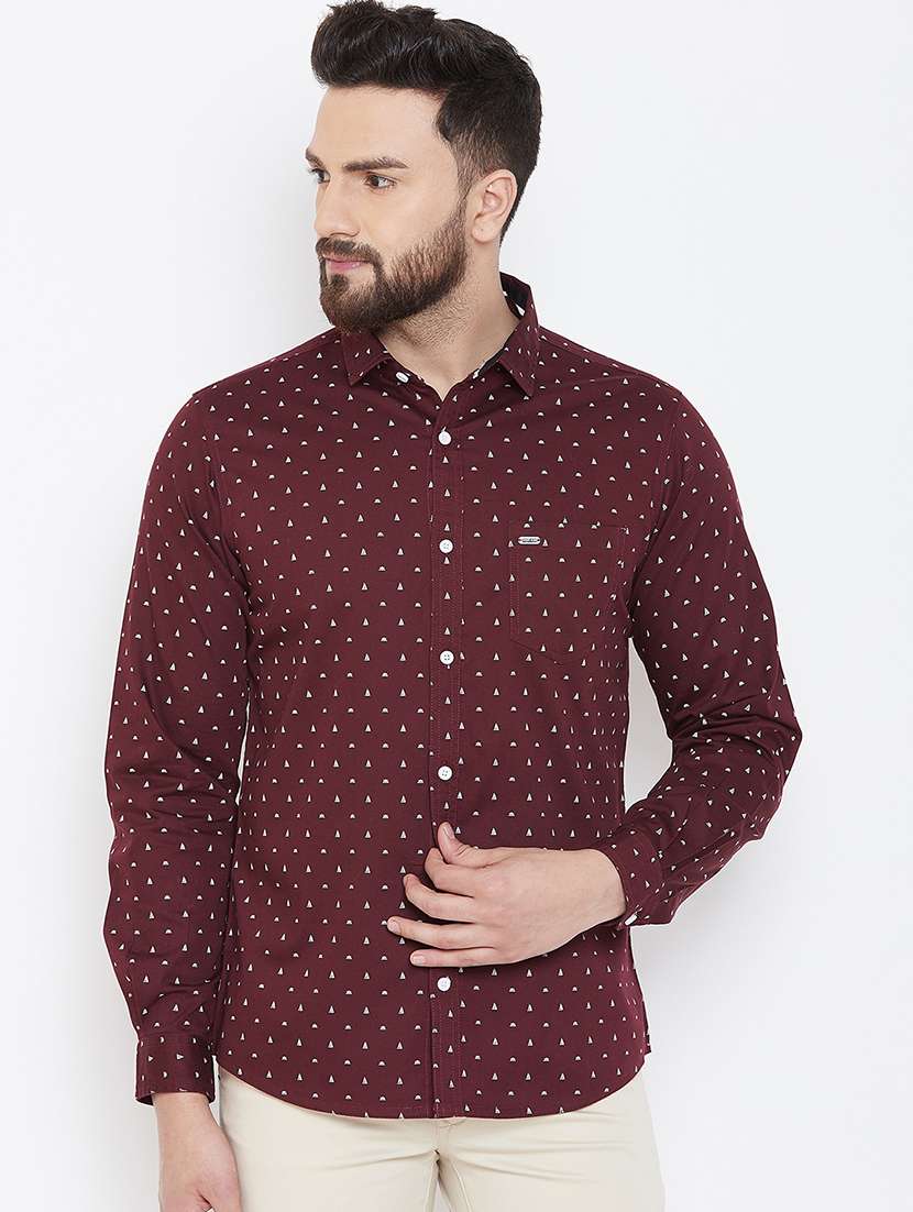 red printed casual shirt - 16812508 -  Zoom Image - 0