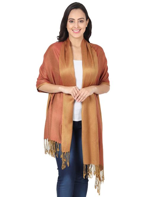 brown viscose stole - 16812643 -  Standard Image - 0