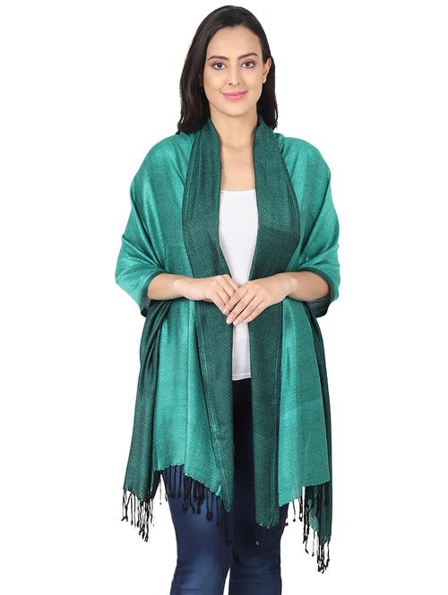 green viscose stole - 16812652 - Standard Image - 0