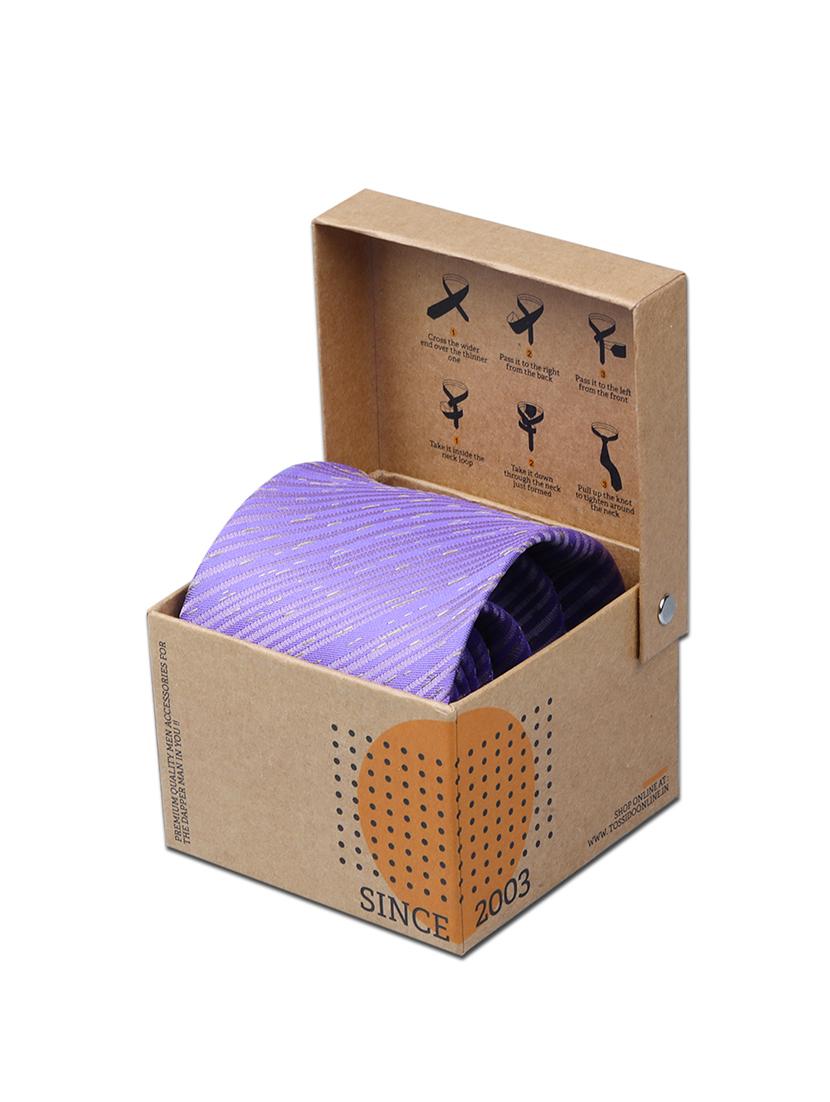 purple micro fiber tie - 16815551 - Standard Image - 3