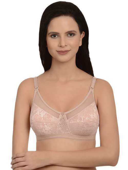 floral patch sheer panel bra  - 16815830 -  Standard Image - 0