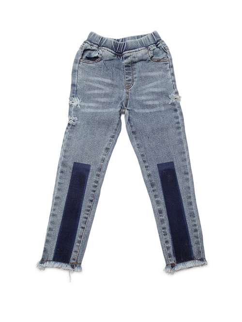 blue cotton distressed jean - 16817336 - Standard Image - 0