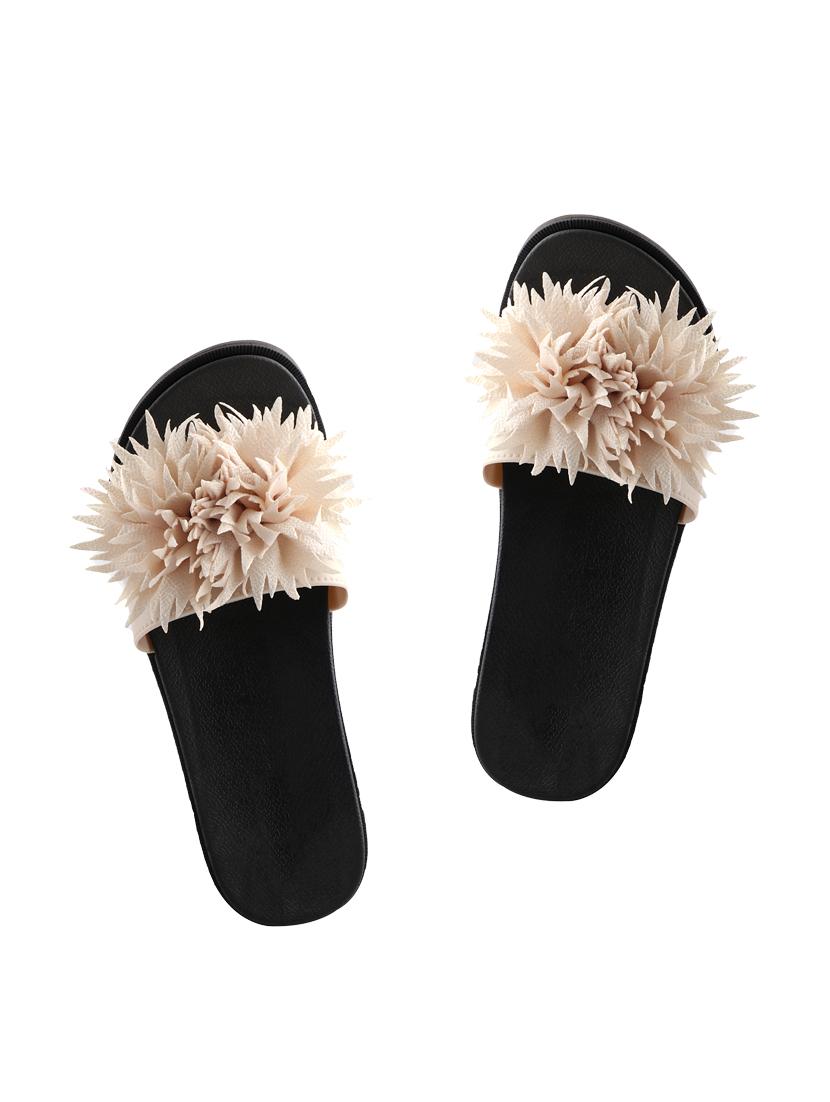beige slides flip flops - 16818200 -  Zoom Image - 0