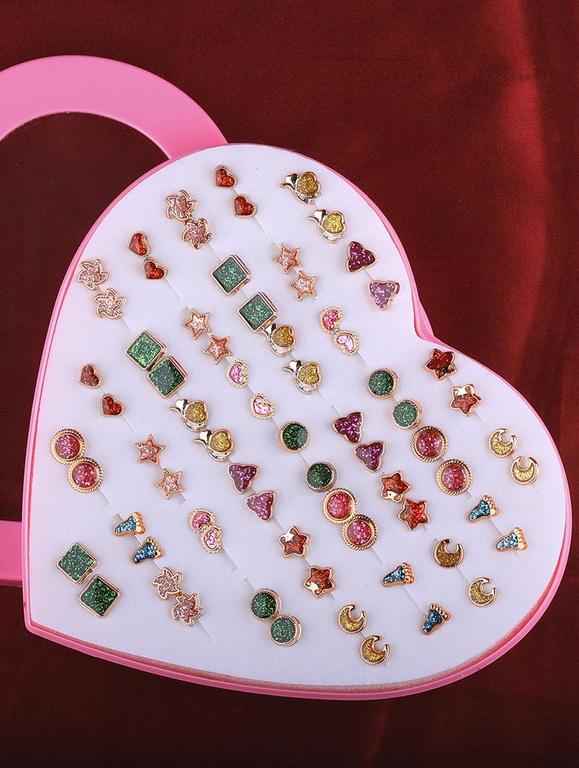 multi colored metal combo's. earring