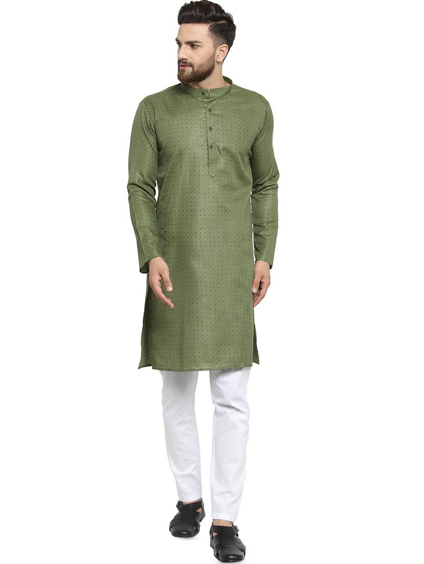 green printed kurta pyjama set - 16818541 - Zoom Image - 0