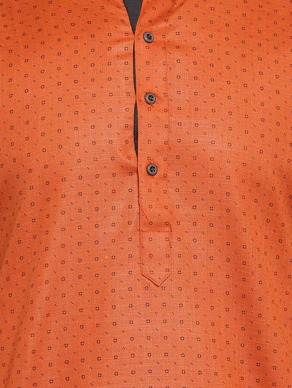 orange printed kurta pyjama set - 16818543 - Standard Image - 3